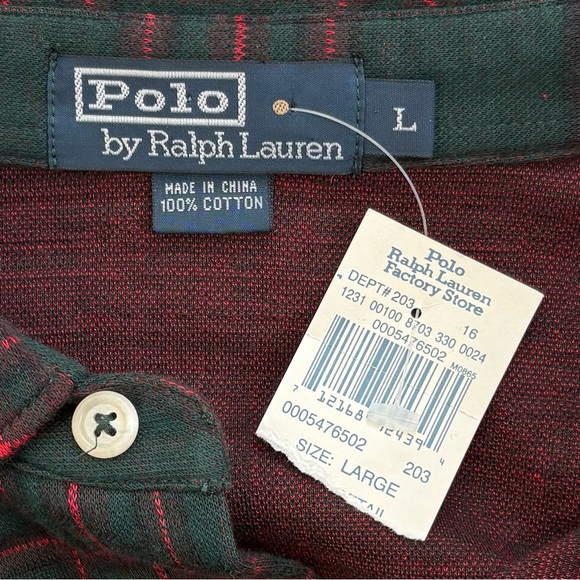 NWT POLO RALPH LAUREN Vintage Button Down Cotton Shirt Plaid Large - Picture 3 of 10